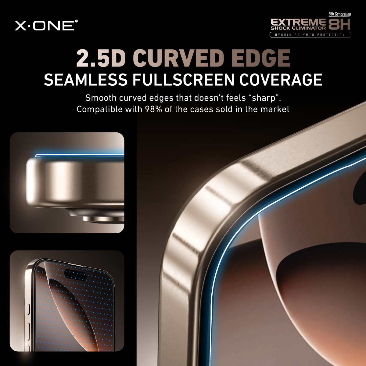 X.One® Hybrid Polymer Impact Screen Protector (ClearHD) with Installer Kit