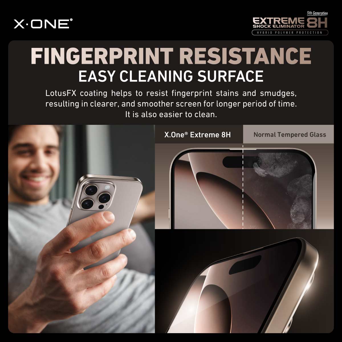 X.One® Hybrid Polymer Impact Screen Protector (ClearHD) with Installer Kit