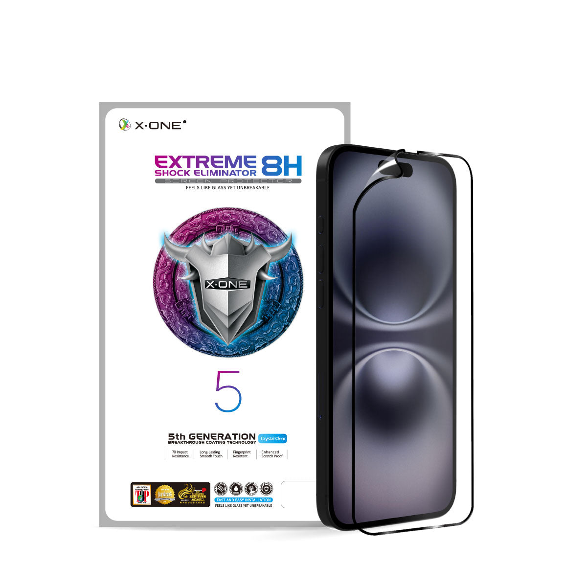 X.One® Hybrid Polymer Impact Screen Protector (Clear HD 5th Gen) for iPhone